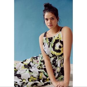 NEW Anthropologie Peter Som Larissa Tiered Belted Floral Maxi Dress Medium